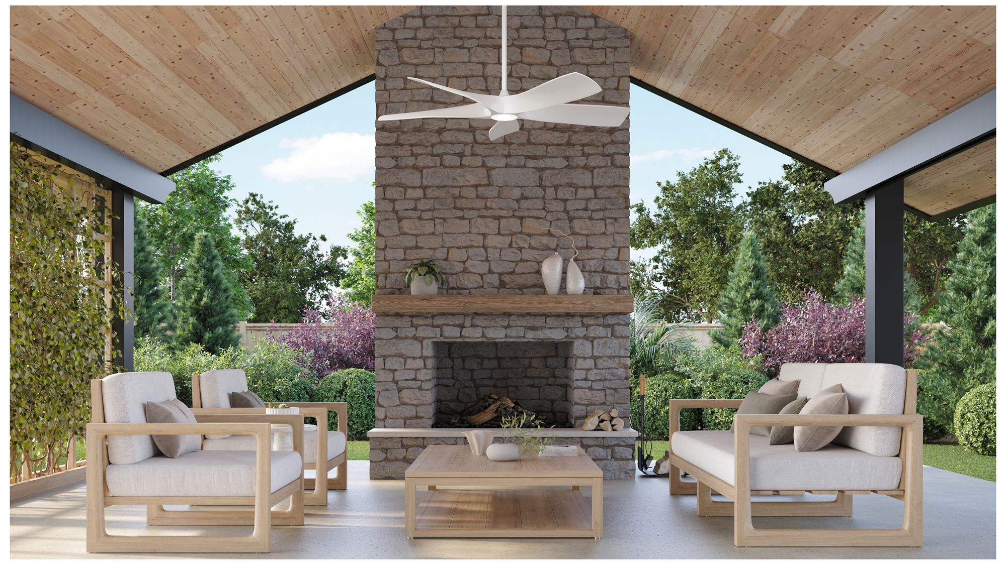 Image 3 Vernal Collection 60" 5-Blade LED Wi-Fi Indoor/Outdoor Smart DC Ceiling Fan more views
