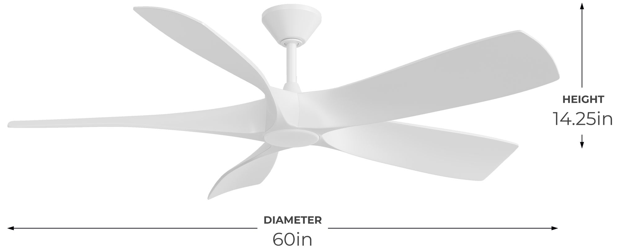 Image 4 Vernal Collection 60" 5-Blade LED Wi-Fi Indoor/Outdoor Smart DC Ceiling Fan more views