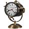 Vernazza 11 1/4" High Antique Brass Table Clock