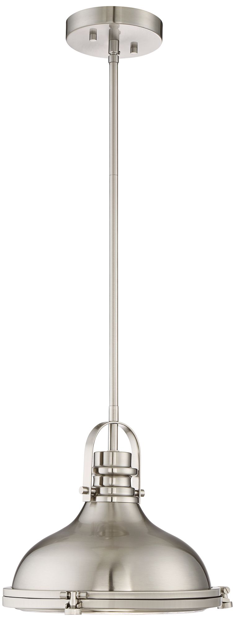 Verndale 11 1/2"W Brushed Nickel Industrial Mini Pendant 9H252