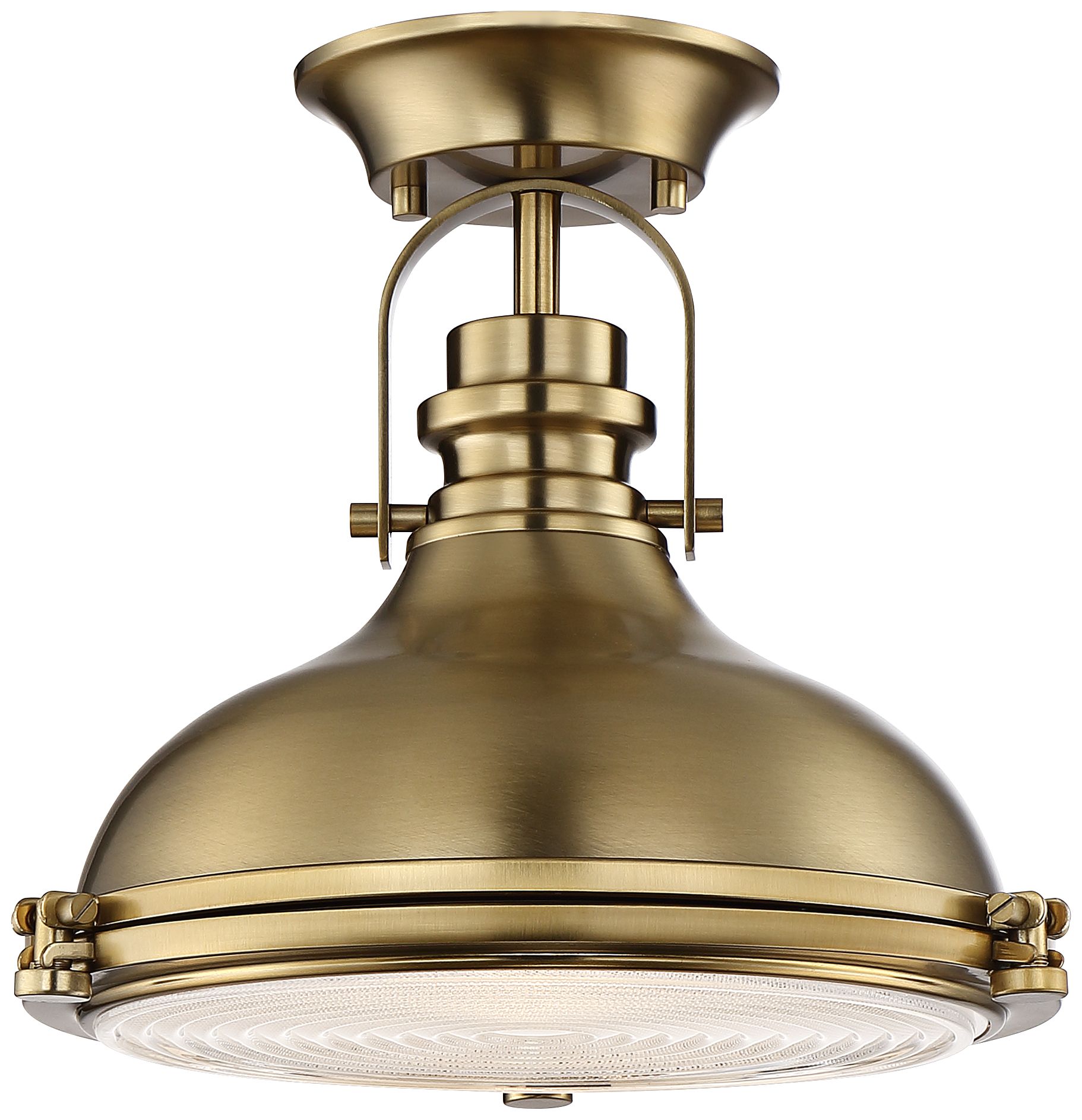 small brass ceiling light