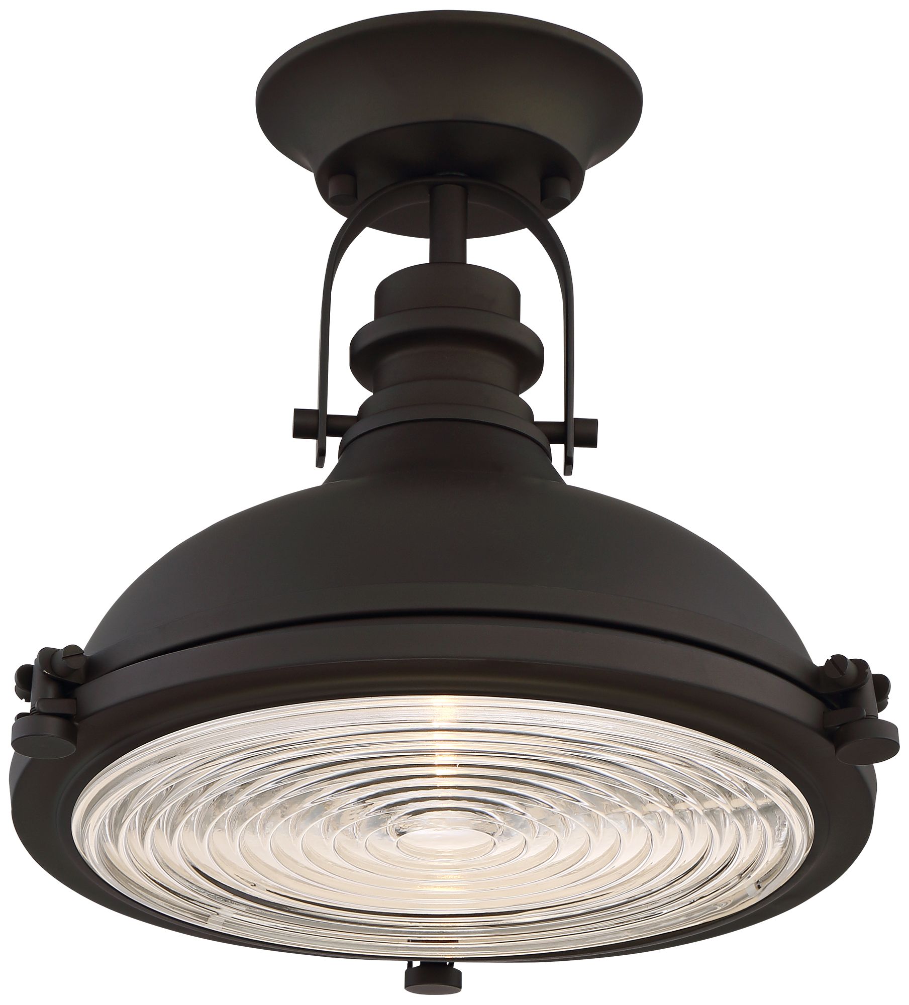 Verndale 11 3/4" Wide Bronze Industrial Ceiling Light 9K016 Lamps Plus