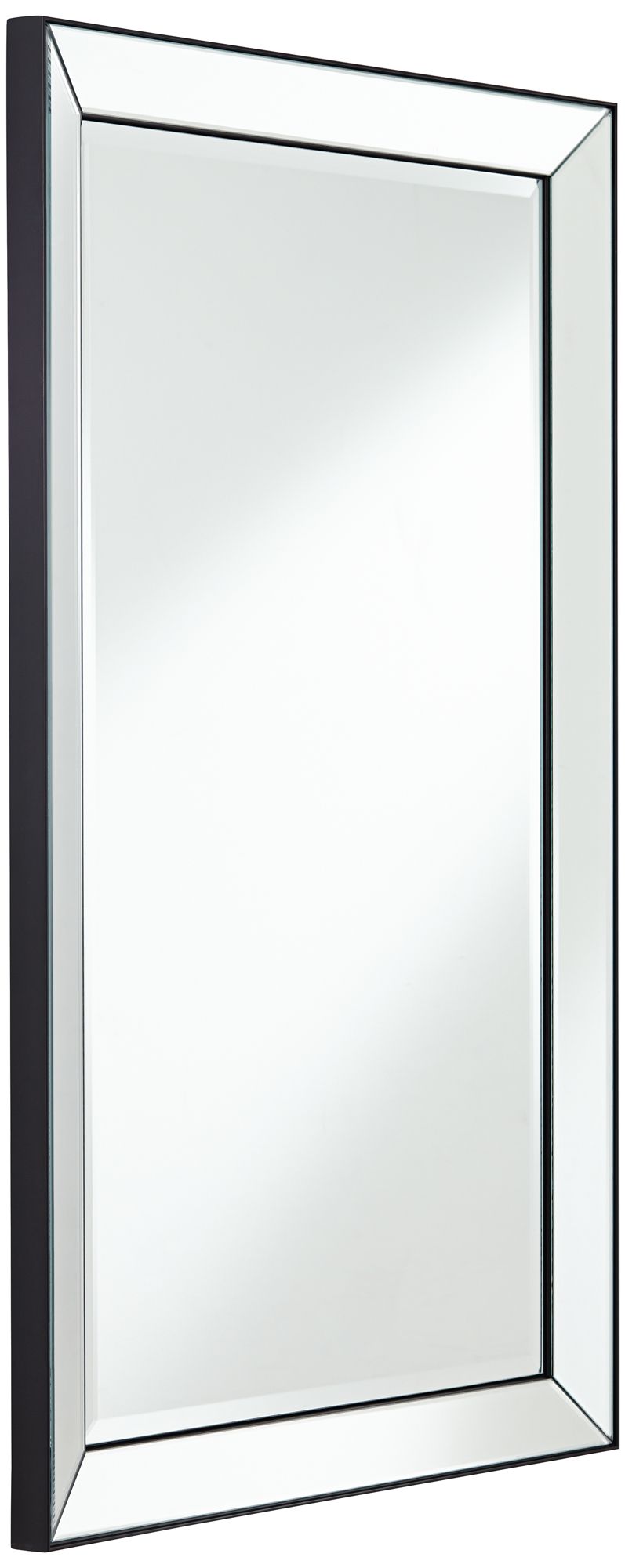 Image 5 Verne Matte Black 24" x 38" Rectangular Wall Mirrors Set of 2 more views