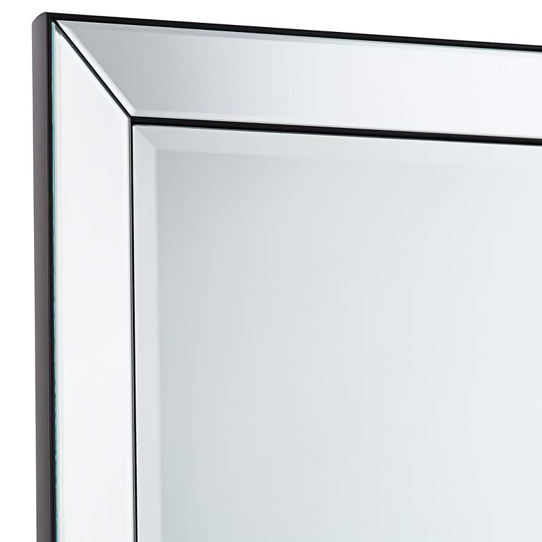 Image 2 Verne Matte Black 24" x 38" Rectangular Wall Mirrors Set of 2 more views