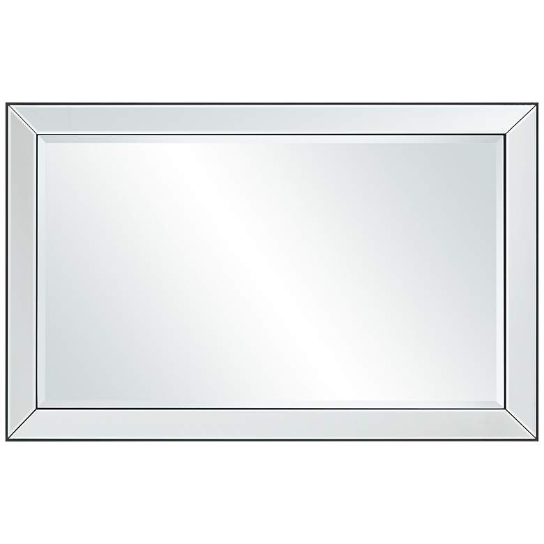 Image 4 Verne Matte Black 24" x 38" Rectangular Wall Mirrors Set of 2 more views
