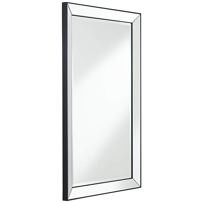 Image 5 Verne Matte Black 24" x 38" Rectangular Wall Mirrors Set of 2 more views