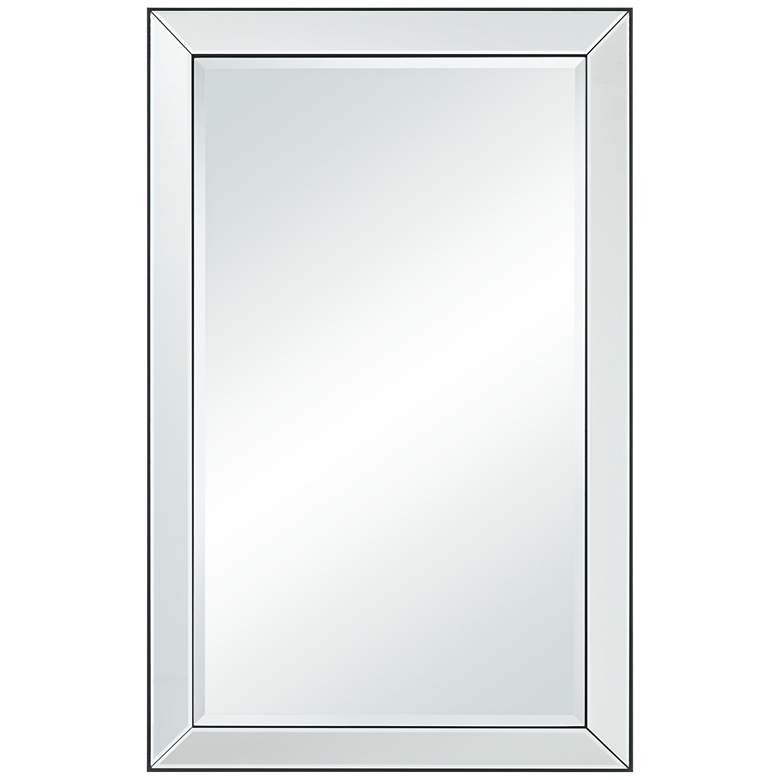 Image 2 Verne Matte Black Edging 24 inch x 38 inch Rectangular Wall Mirror
