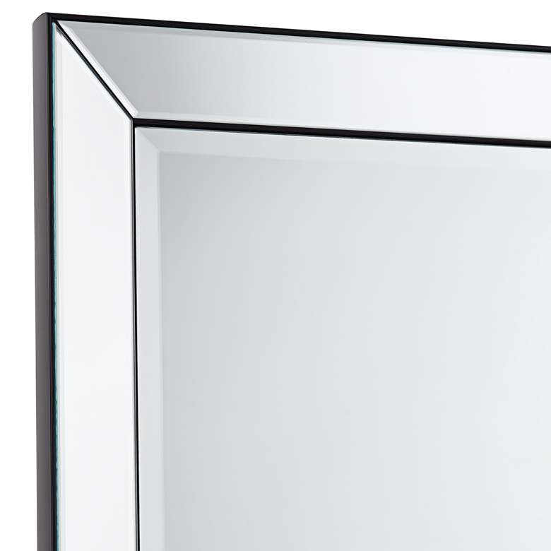 Image 3 Verne Matte Black Edging 24" x 38" Rectangular Wall Mirror more views