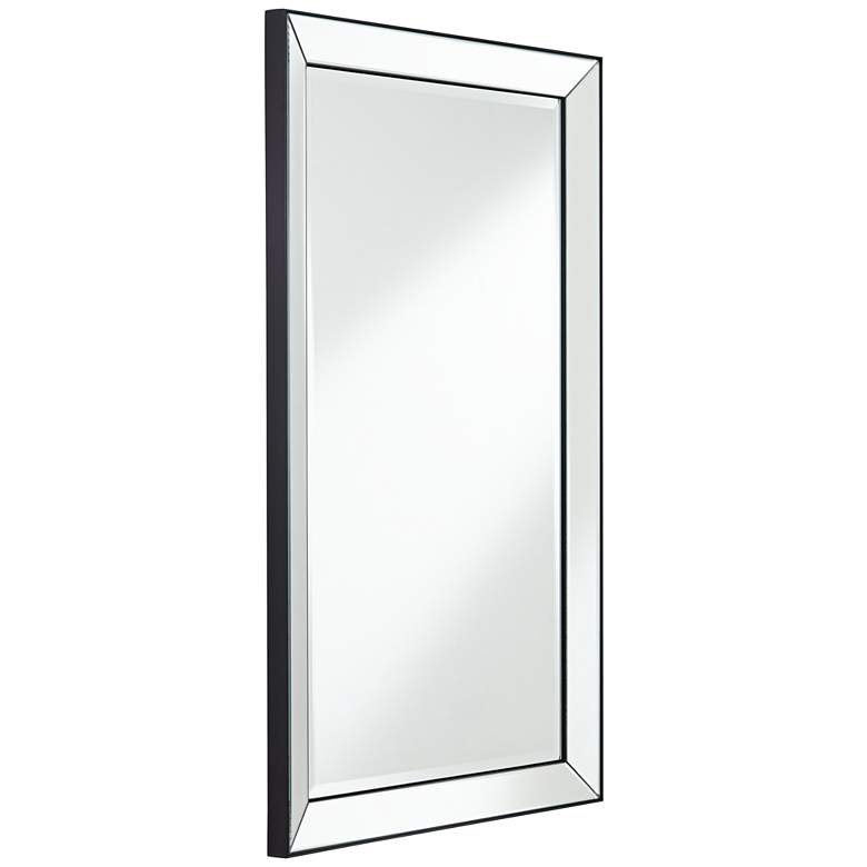 Image 6 Verne Matte Black Edging 24" x 38" Rectangular Wall Mirror more views