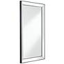 Verne Matte Black Edging 24" x 38" Rectangular Wall Mirror