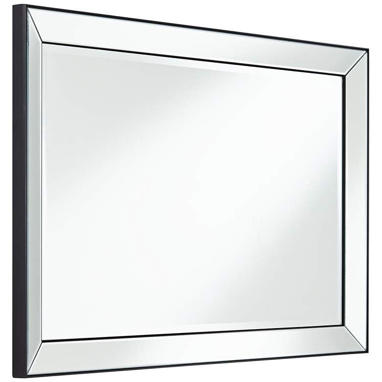 Image 7 Verne Matte Black Edging 24 inch x 38 inch Rectangular Wall Mirror more views