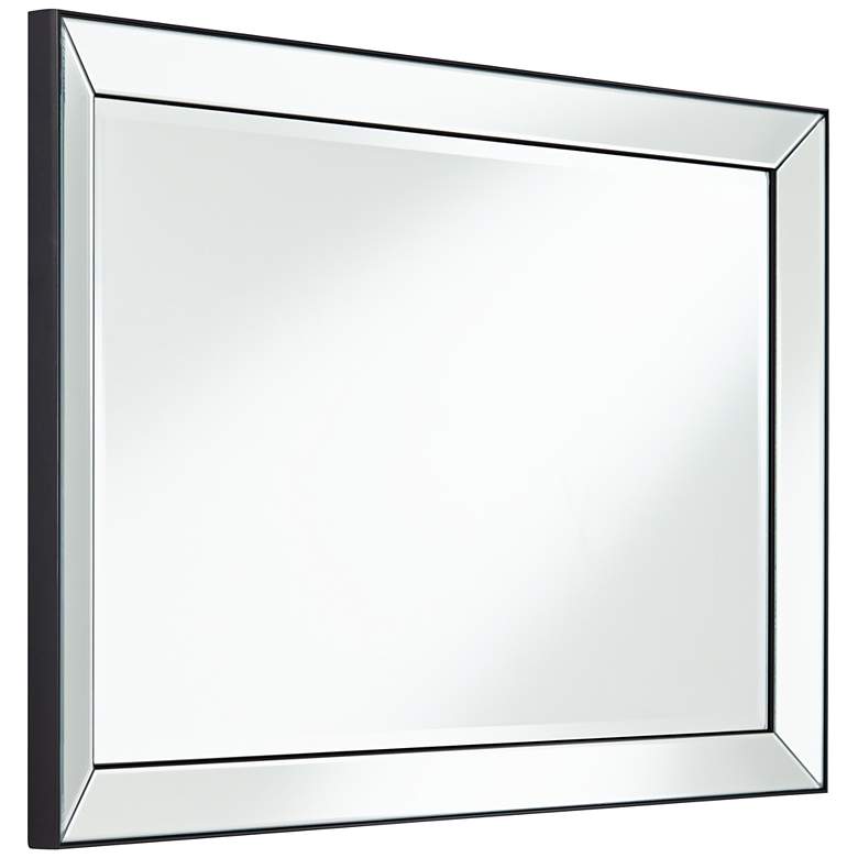 Image 7 Verne Matte Black Edging 24" x 38" Rectangular Wall Mirror more views