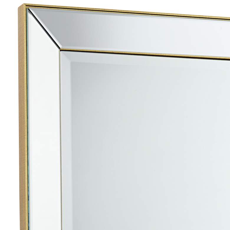 Image 4 Verne Matte Gold Edging 24" x 38" Rectangular Wall Mirror more views