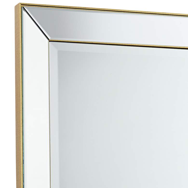 Image 4 Verne Matte Gold Edging 24" x 38" Rectangular Wall Mirror more views