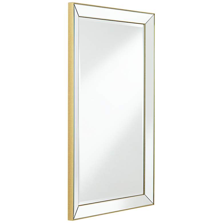 Image 7 Verne Matte Gold Edging 24 inch x 38 inch Rectangular Wall Mirror more views