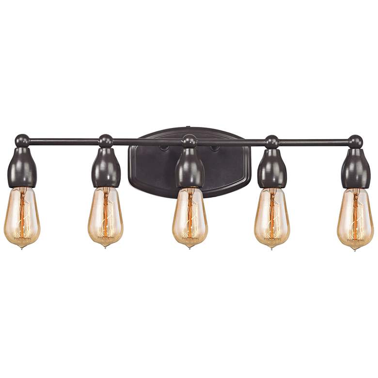 Image 1 Vernon 23" Wide Oil Rubbed Bronze 5-Light Bath Light