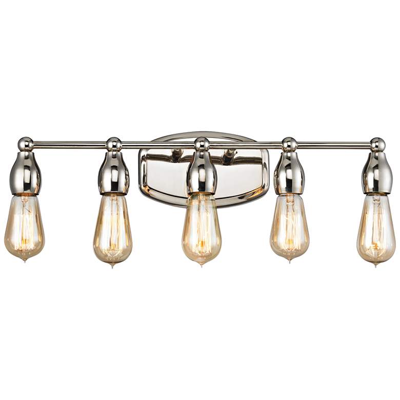 Image 1 Vernon 23" Wide Polished Nickel 5-Light Bath Light