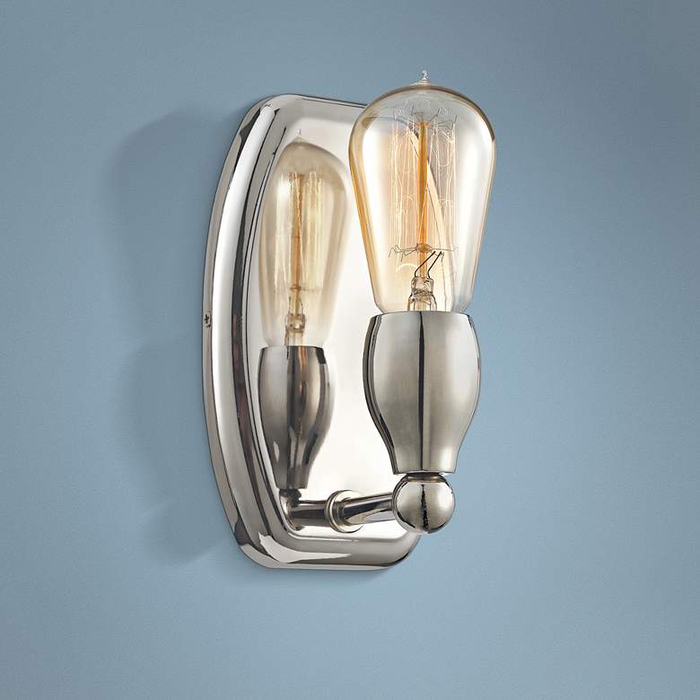 Image 1 Vernon 8" High Polished Nickel 1-Light Wall Sconce