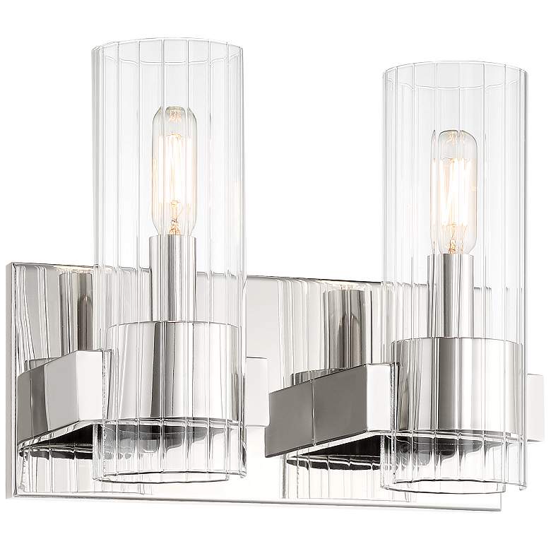 Image 2 Vernon Place 11 1/2" Wide Chrome 2-Light Bath Light