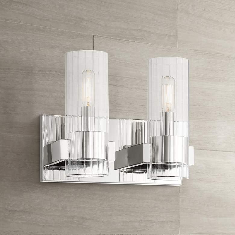 Image 1 Vernon Place 11 1/2" Wide Chrome 2-Light Bath Light