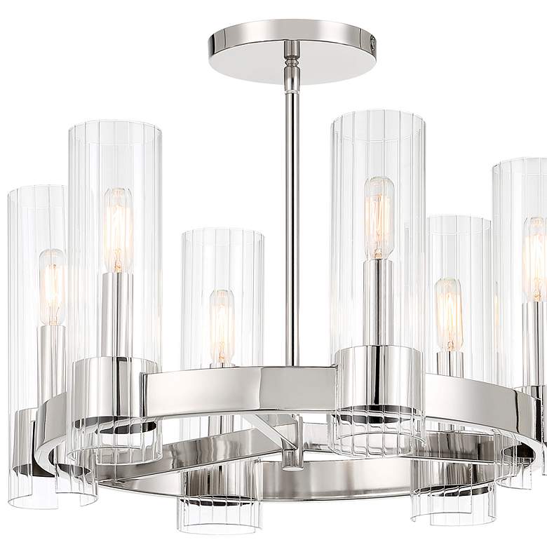 Image 3 Vernon Place 20 1/4" Wide Chrome 6-Light Chandelier more views
