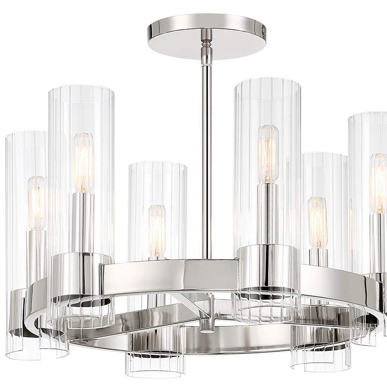 Image 3 Vernon Place 20 1/4 inch Wide Chrome 6-Light Chandelier more views