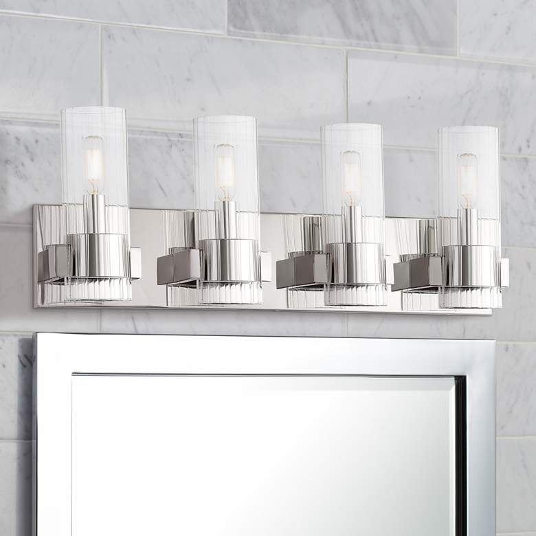 Image 1 Vernon Place 24 1/2 inch Wide Chrome 4-Light Bath Light