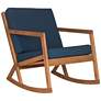 Vernon Teak Brown Eucalyptus Wood Outdoor Rocking Chair