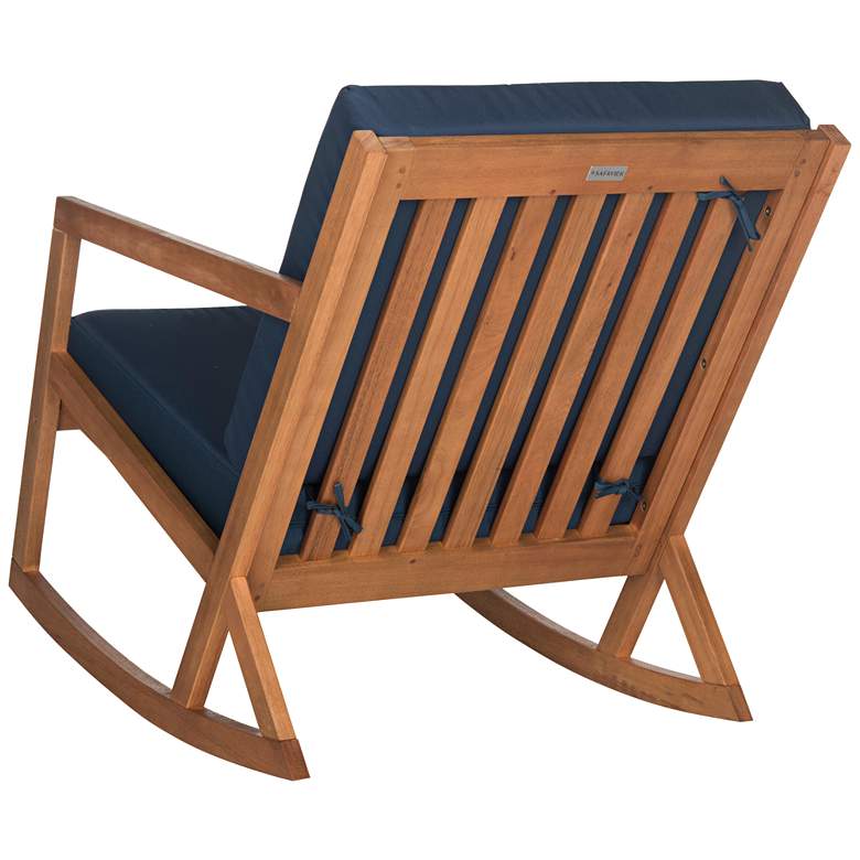 Image 6 Vernon Teak Brown Eucalyptus Wood Outdoor Rocking Chair more views