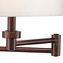 Vero Rubbed Bronze Plug-In USB Swing Arm Wall Lamps Set of 2