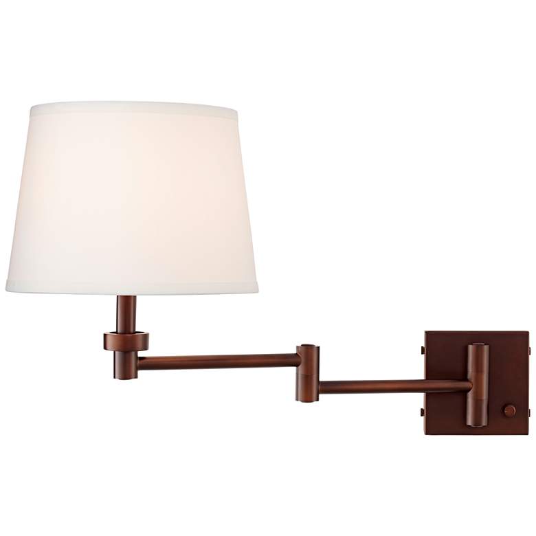 Image 6 Vero Rubbed Bronze Plug-In USB Swing Arm Wall Lamps Set of 2 more views