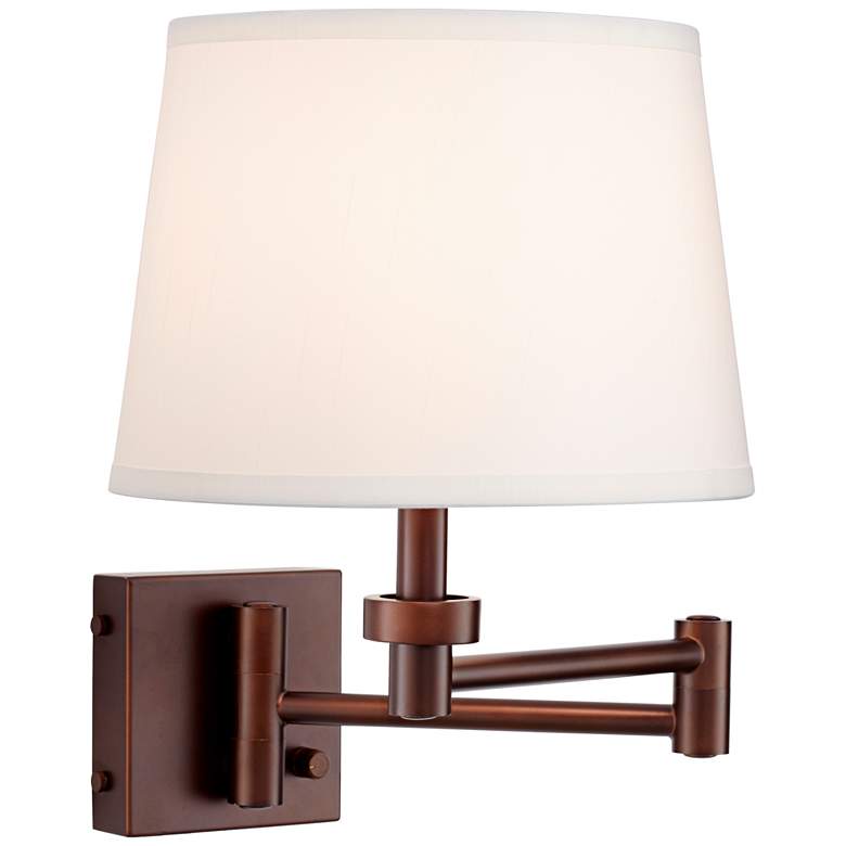 Image 7 Vero Rubbed Bronze Plug-In USB Swing Arm Wall Lamps Set of 2 more views