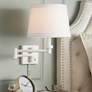 Vero White Plug-In Swing Arm Wall Lamp