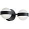 Verona 14" Wide Black LED Vanity With White Acrylic Shade