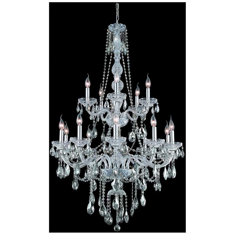 Image 1 Verona 15 Lt Chrome Chandelier Clear