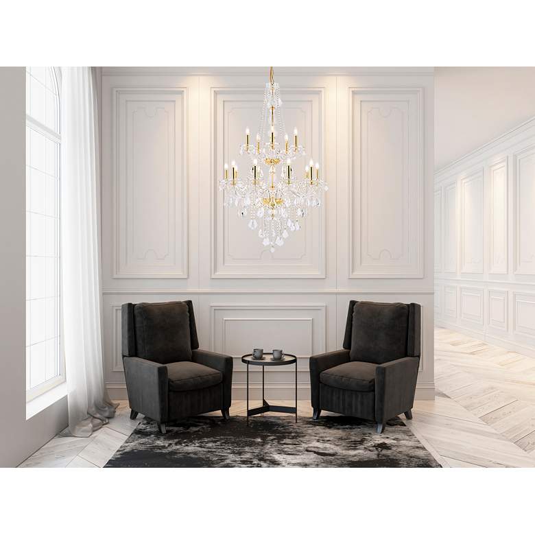 Image 3 Verona 15 Lt Gold Chandelier Clear more views