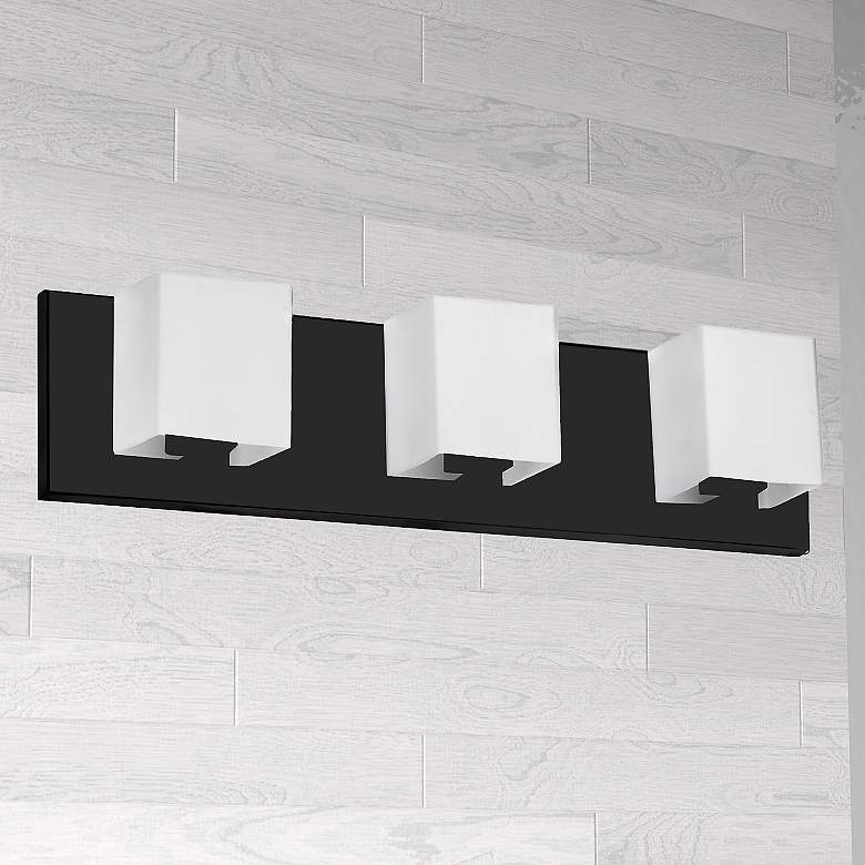 Image 1 Verona 19" Wide Painted Black 3-Light Bath Light