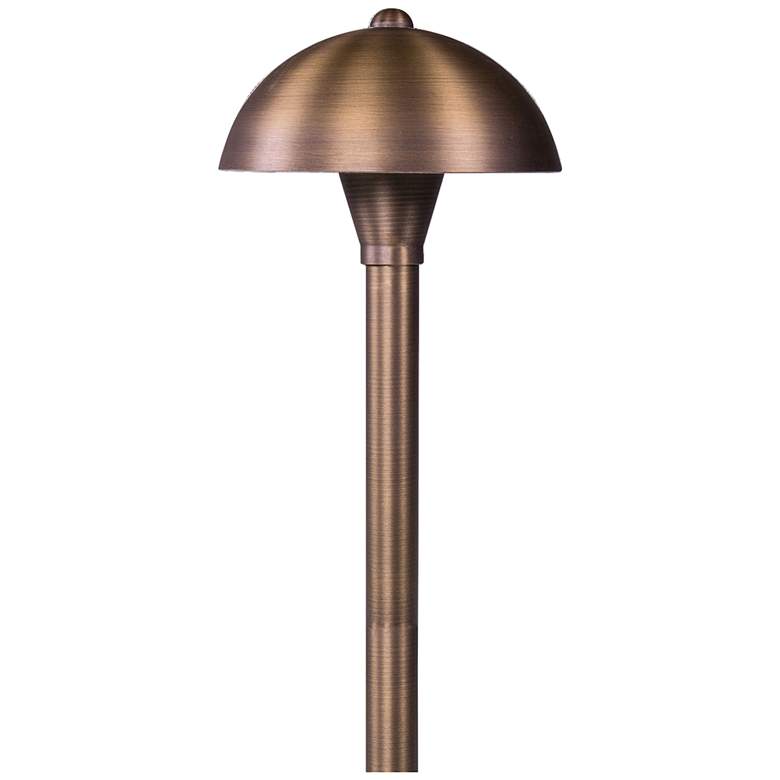 Image 1 Verona 21 inch High Natural Brass Mushroom LED Landscape Path Light