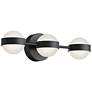1_Verona 22" Wide Black LED Vanity With White Acrylic Shade