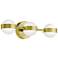 Verona 22" Wide Satin Brass LED Vanity With White Acrylic Shade