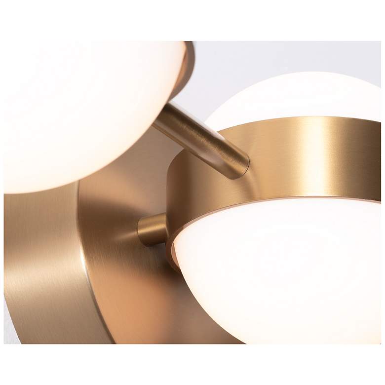Image 3 Verona 22" Wide Satin Brass LED Vanity With White Acrylic Shade more views