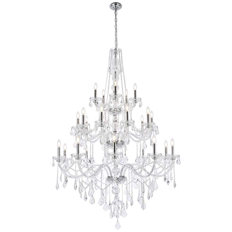 Image 1 Verona 25 Lt Chrome Chandelier Clear