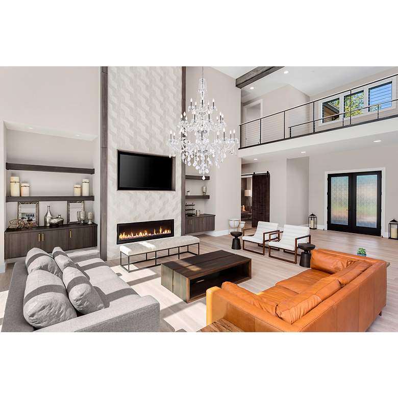 Image 2 Verona 25 Lt Chrome Chandelier Clear more views