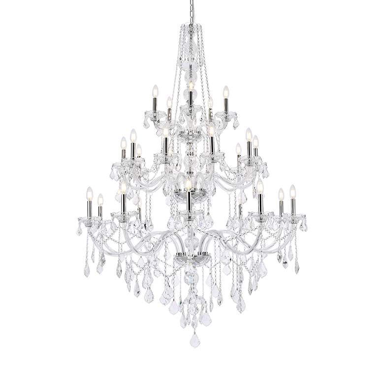 Image 3 Verona 25 Lt Chrome Chandelier Clear more views