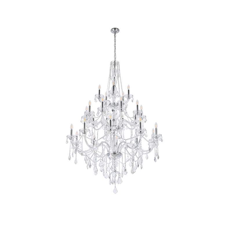 Image 7 Verona 25 Lt Chrome Chandelier Clear more views