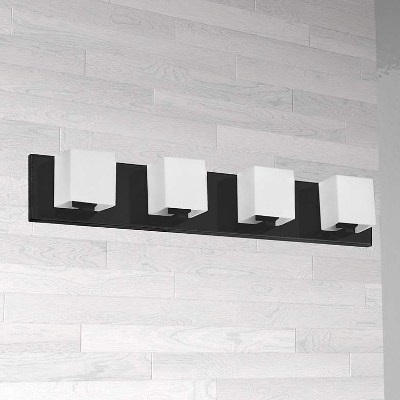 Image 1 Verona 26" Wide Painted Black 4-Light Bath Light