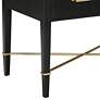 Verona 28" Wide Black Lacquered 2-Drawer Nightstand