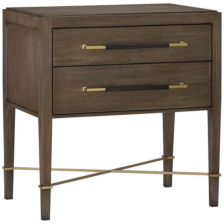 Image 1 Verona 28 inch Wide Chanterelle and Coffee 2-Drawer Nightstand