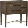 Verona 28" Wide Chanterelle and Coffee 2-Drawer Nightstand