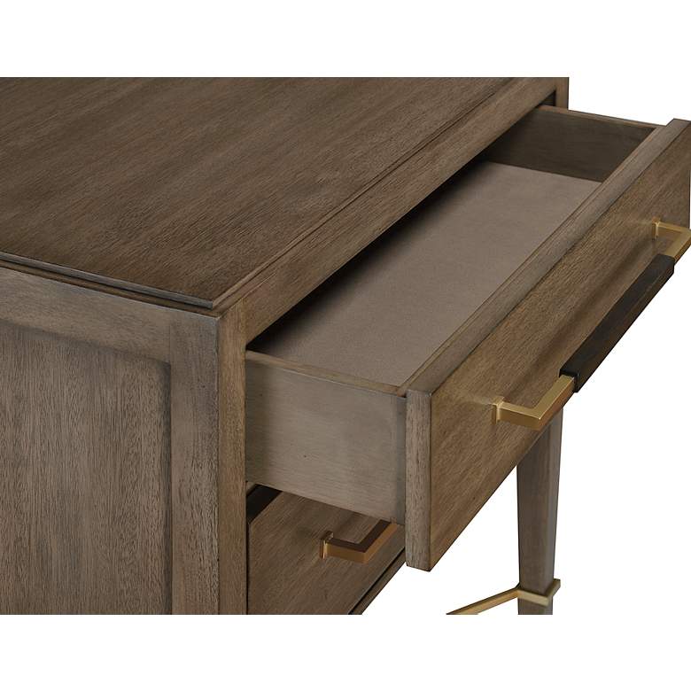 Image 4 Verona 28" Wide Chanterelle and Coffee 2-Drawer Nightstand more views